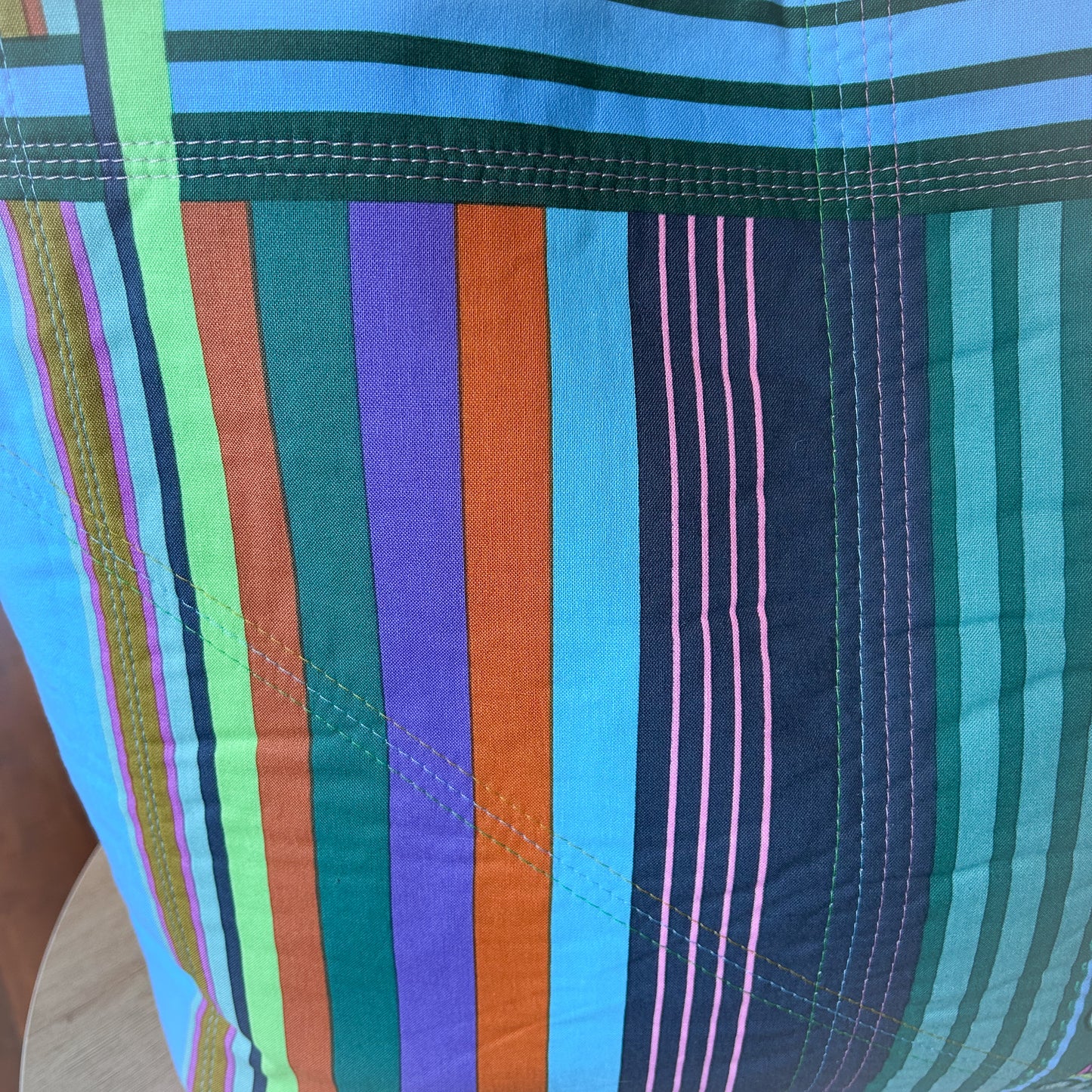 Forest Rhythm Hand Quilted Tote