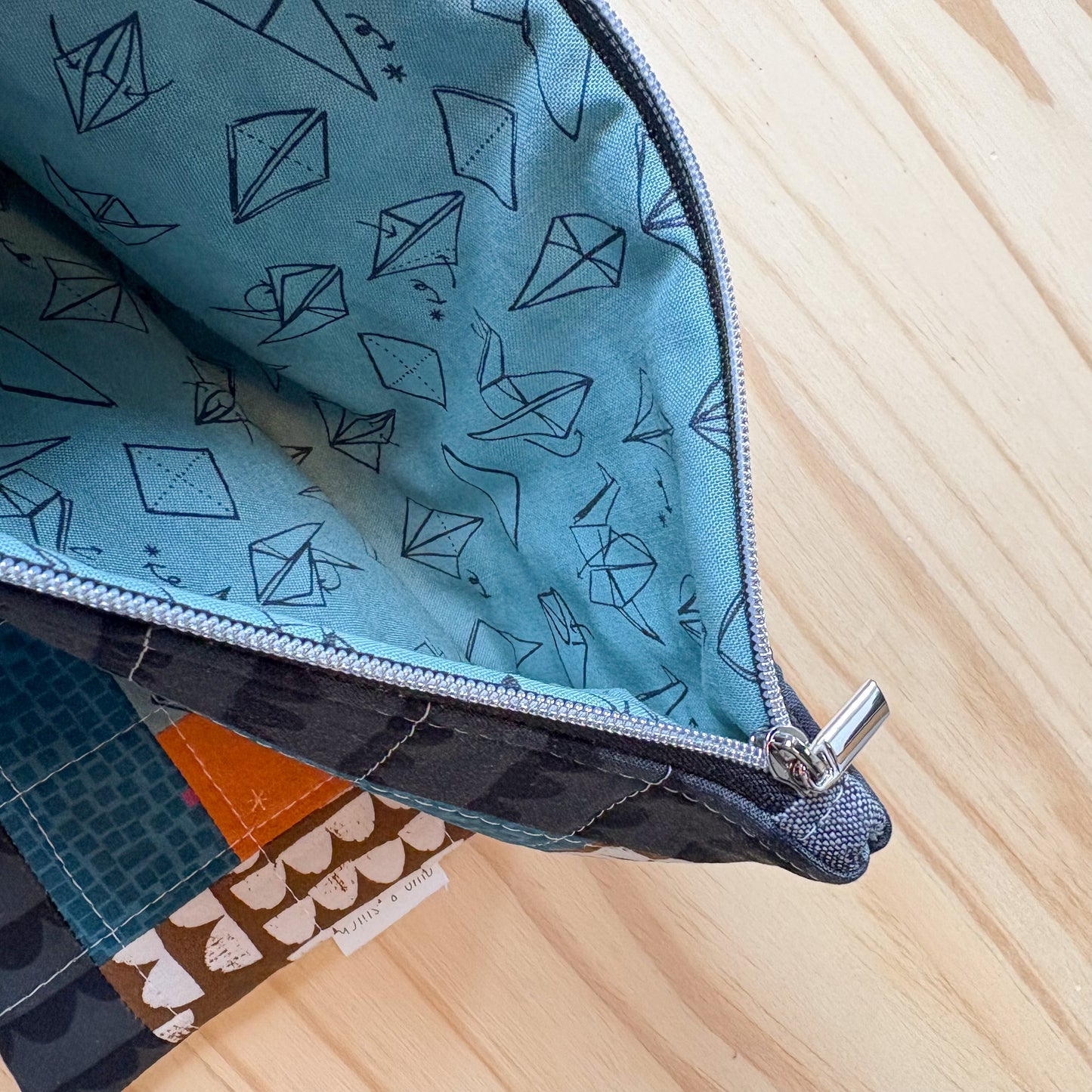 Paper Crane Large Quilted Pouch