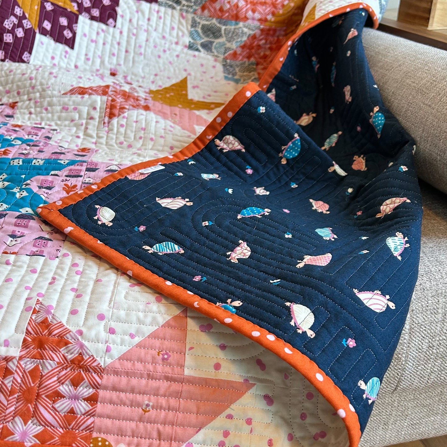 Slow and Steady Harvest Star Small Throw Quilt