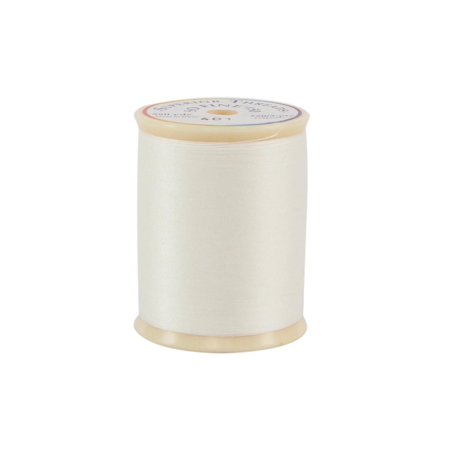 So Fine! 50wt Polyester Thread, Snow White, 550 yds, #401