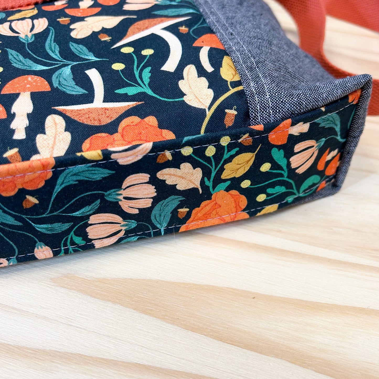 Redwood Tote in Flora and Fauna Autumn Mushroom
