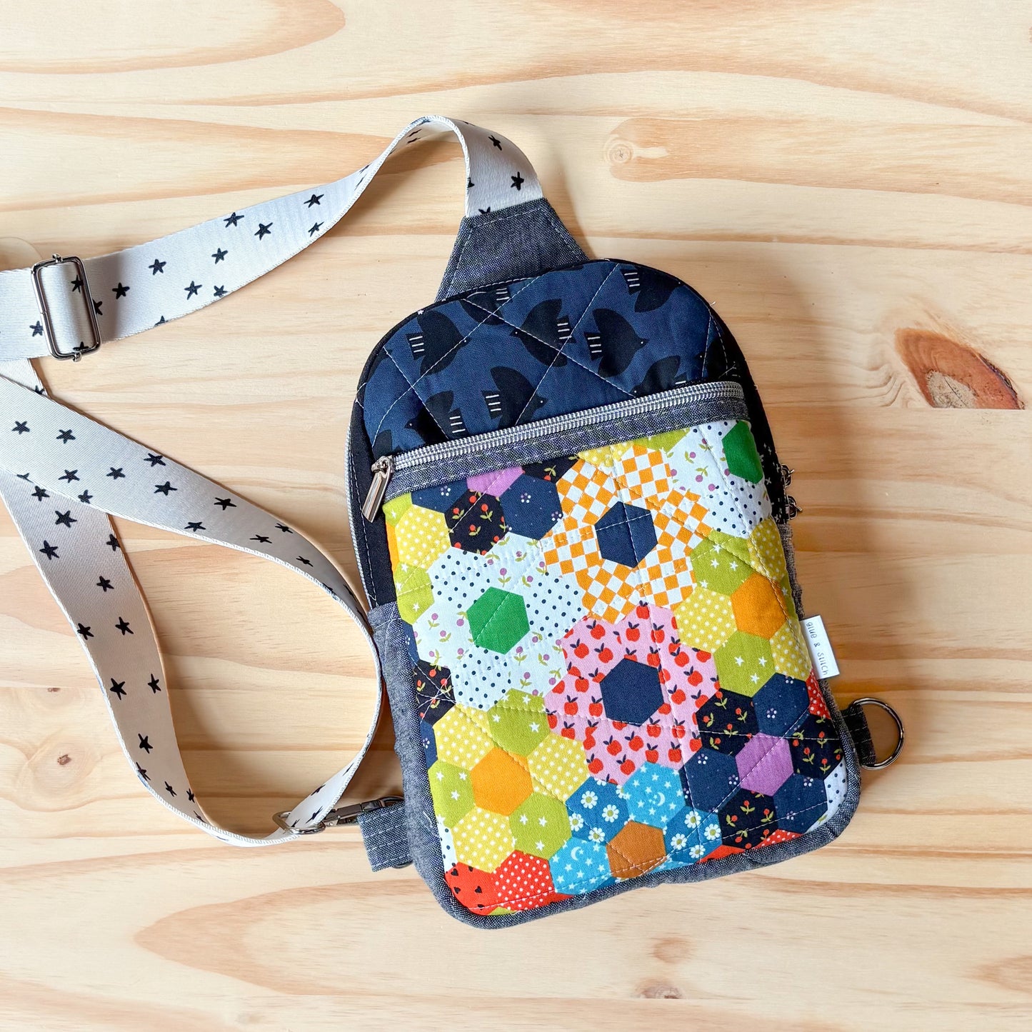 Weekend Sling Bag in Catnap Hexegons