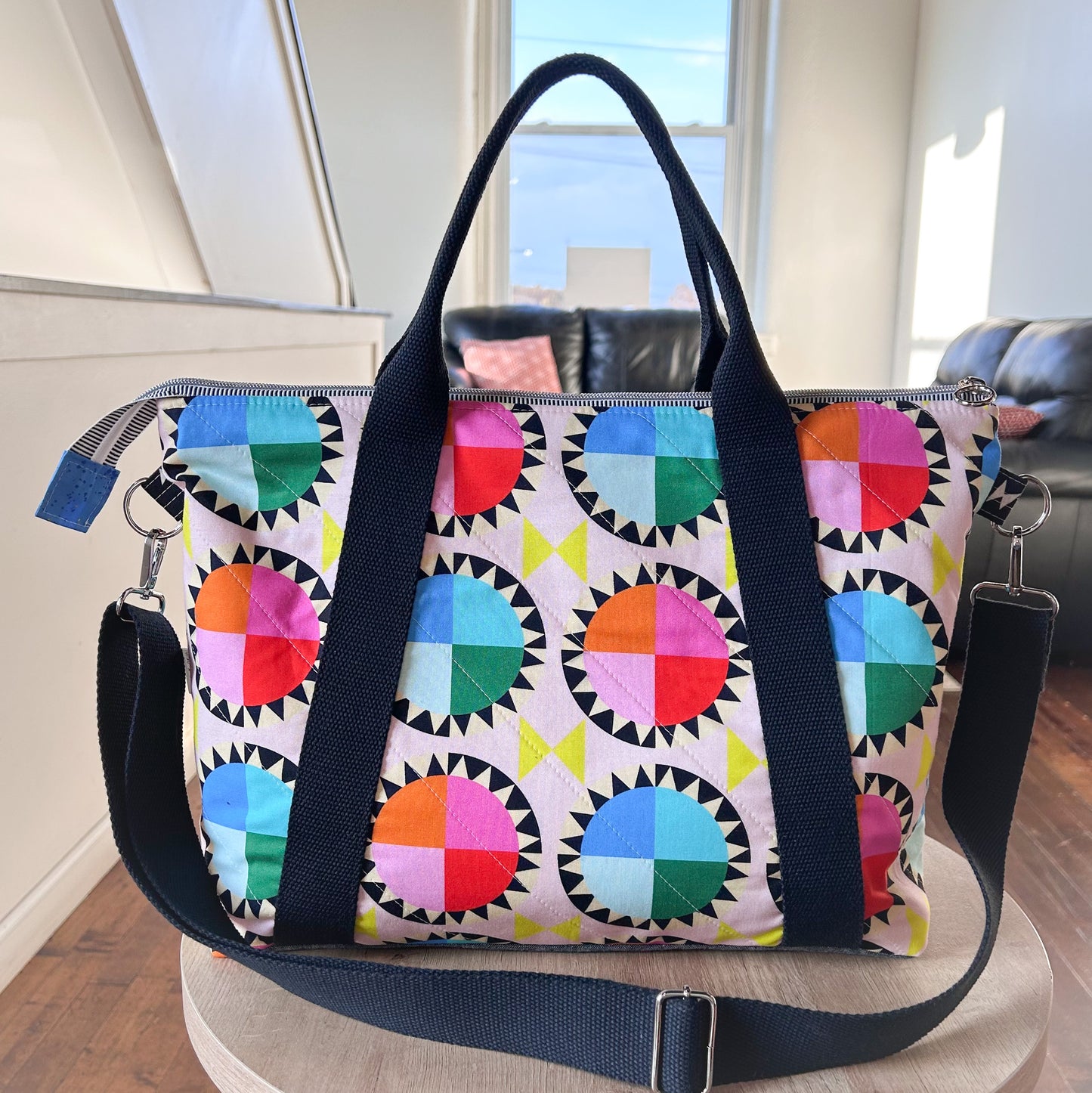 Regular Oxbow Tote in Kaleidoscope Rainbow