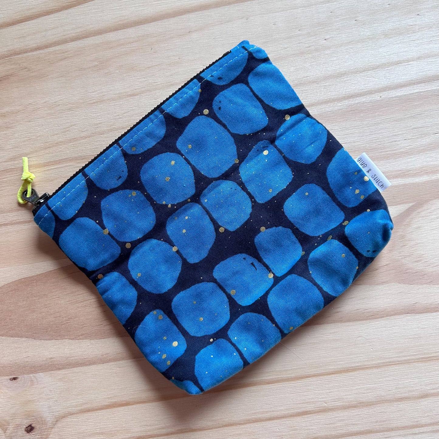 Small Fold Over Clutch in Blue Stones