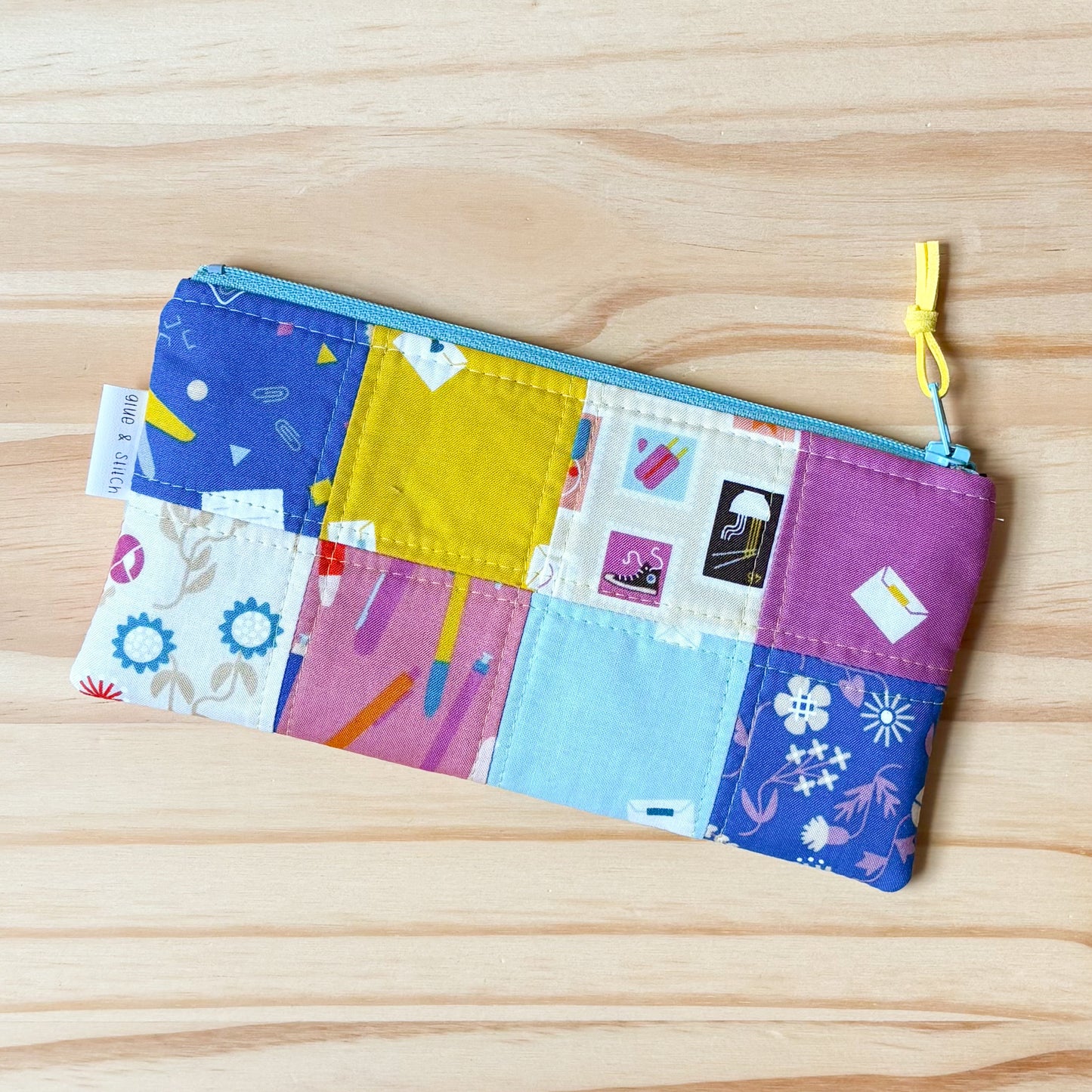 Quilted Patchwork Zip Pouch – Salutations Collection
