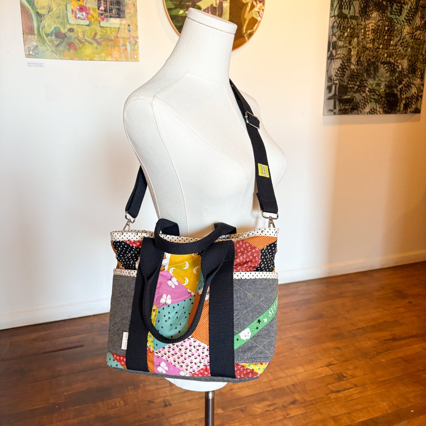 Small Willow Tote in Tumbling Blocks