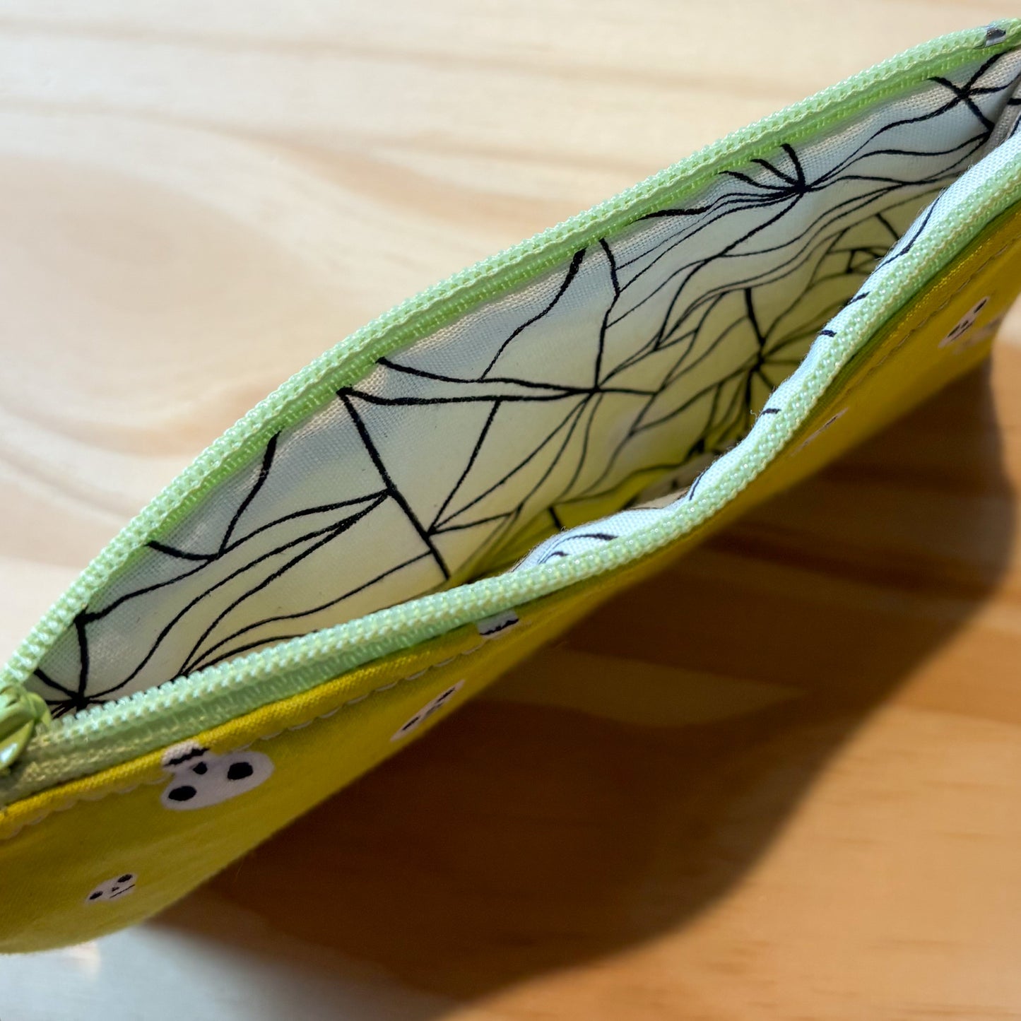 Neon Yellow Skull Coin Pouch