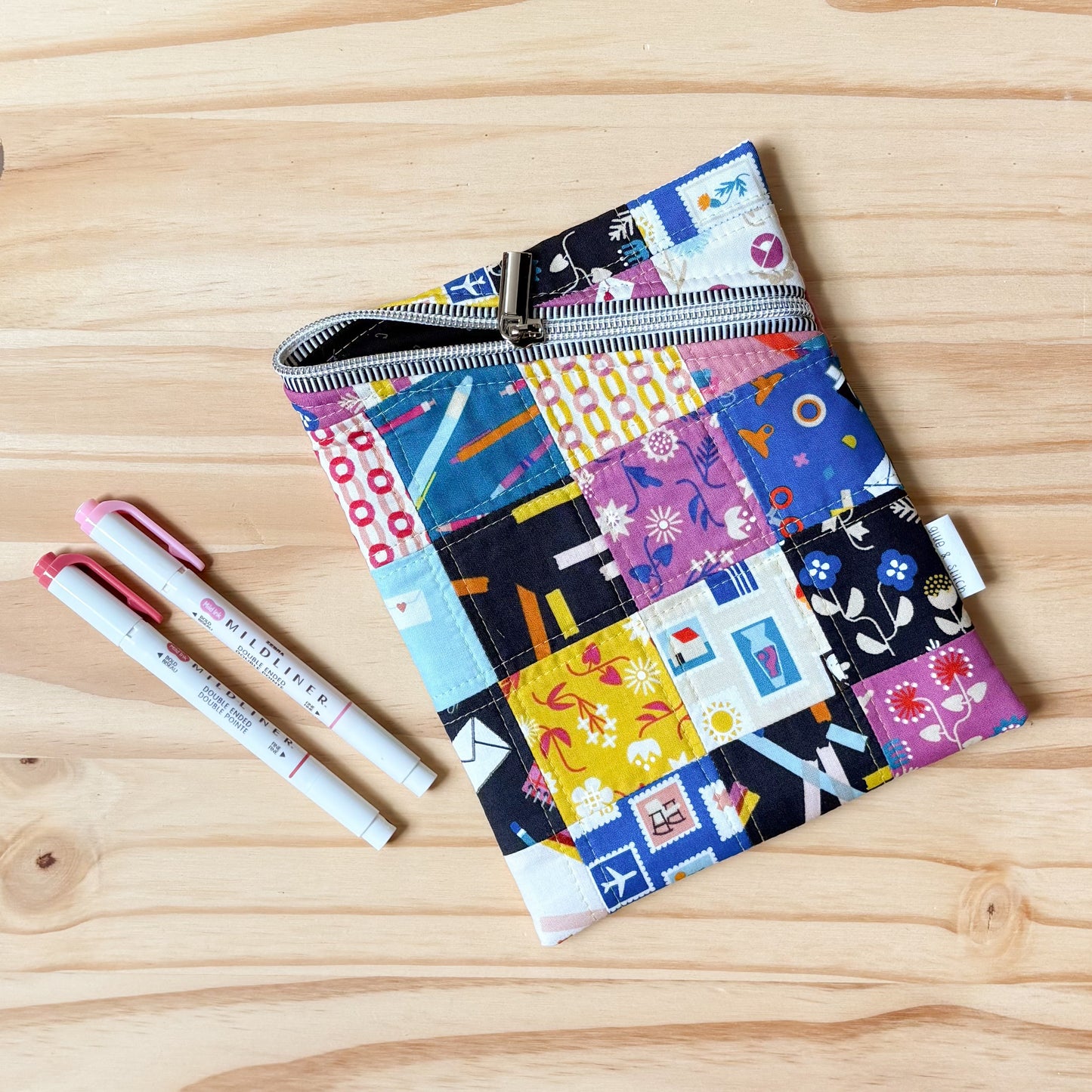 Patchwork Reader Sleeve in Salutations 2