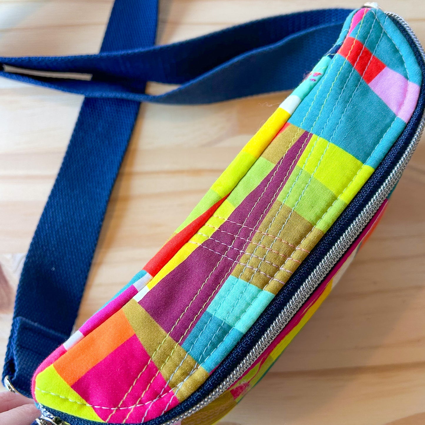 Kaleidoscope Fifth Avenue Bag with Improv and Hand Quilting