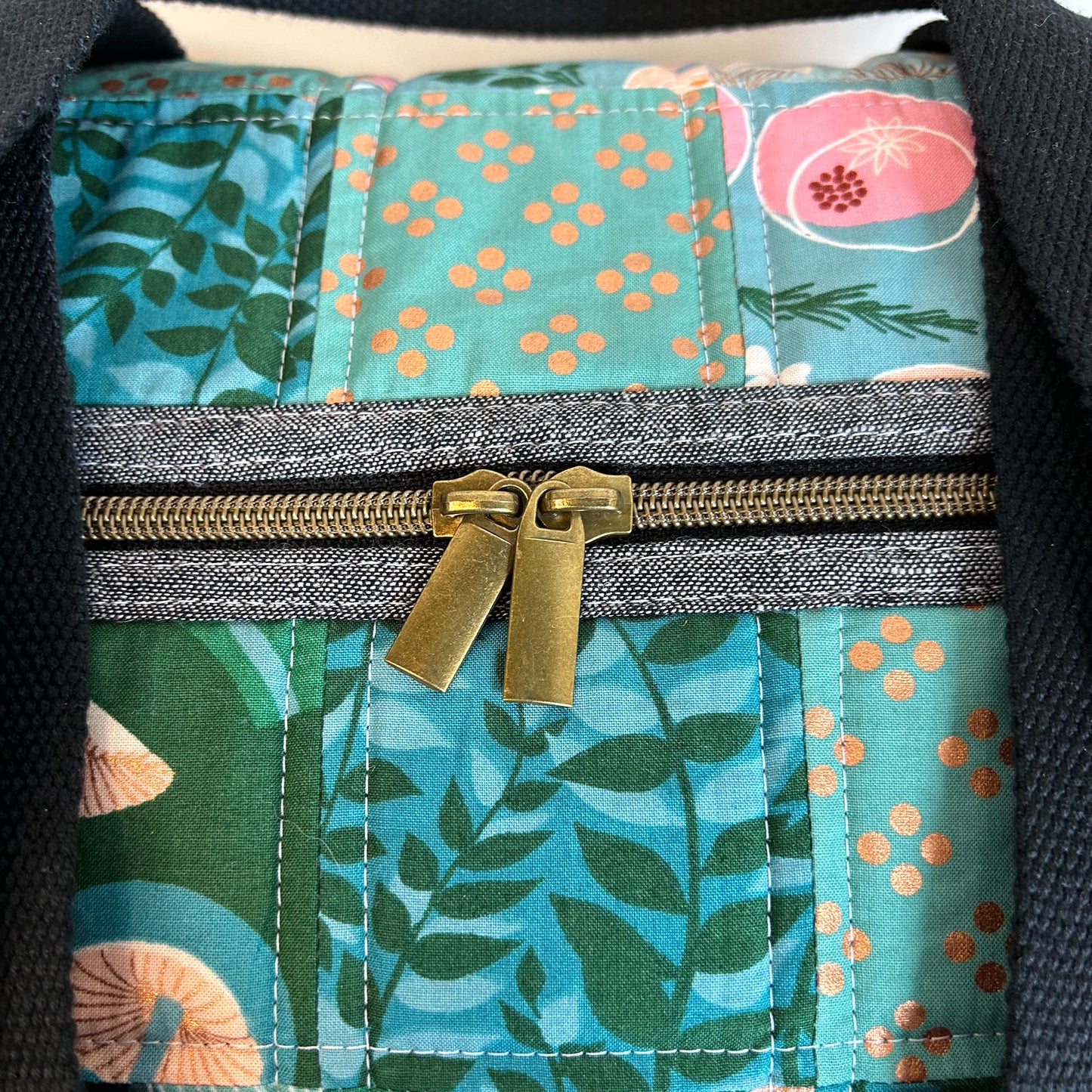 Mini Patchwork Duffle in Elixir Green