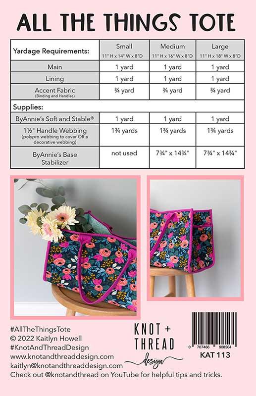 All the Things Tote by Knot + Thread - Printed Paper Pattern
