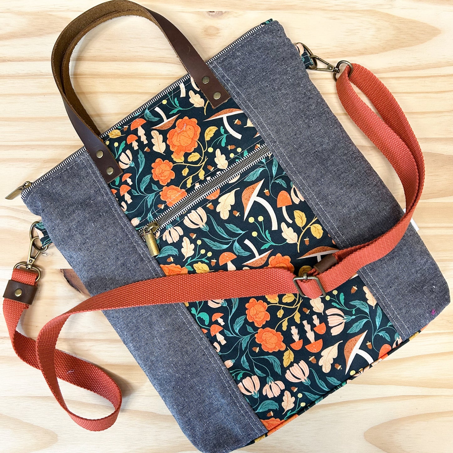 Redwood Tote in Flora and Fauna Autumn Mushroom
