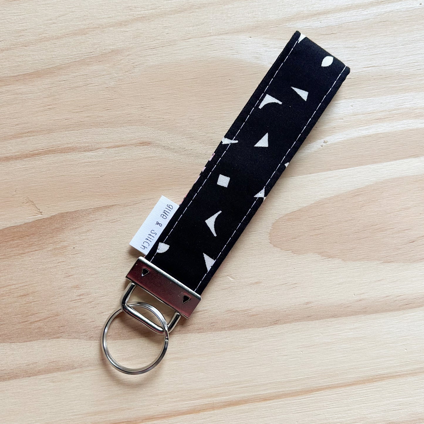 Black Quiltfetti and Pink Fabled Land Key Fob