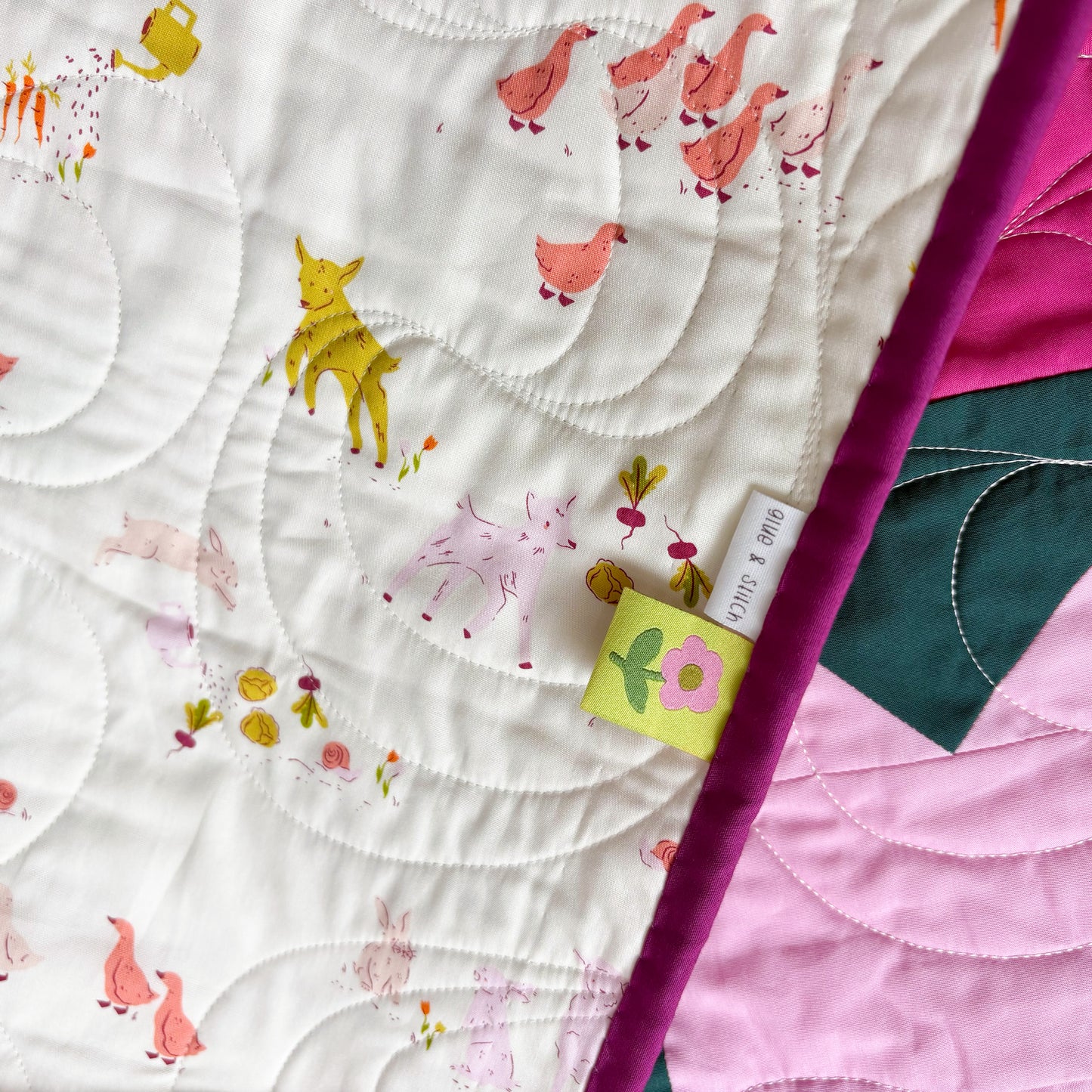Wind Tunnel in Confetti - Baby Quilt