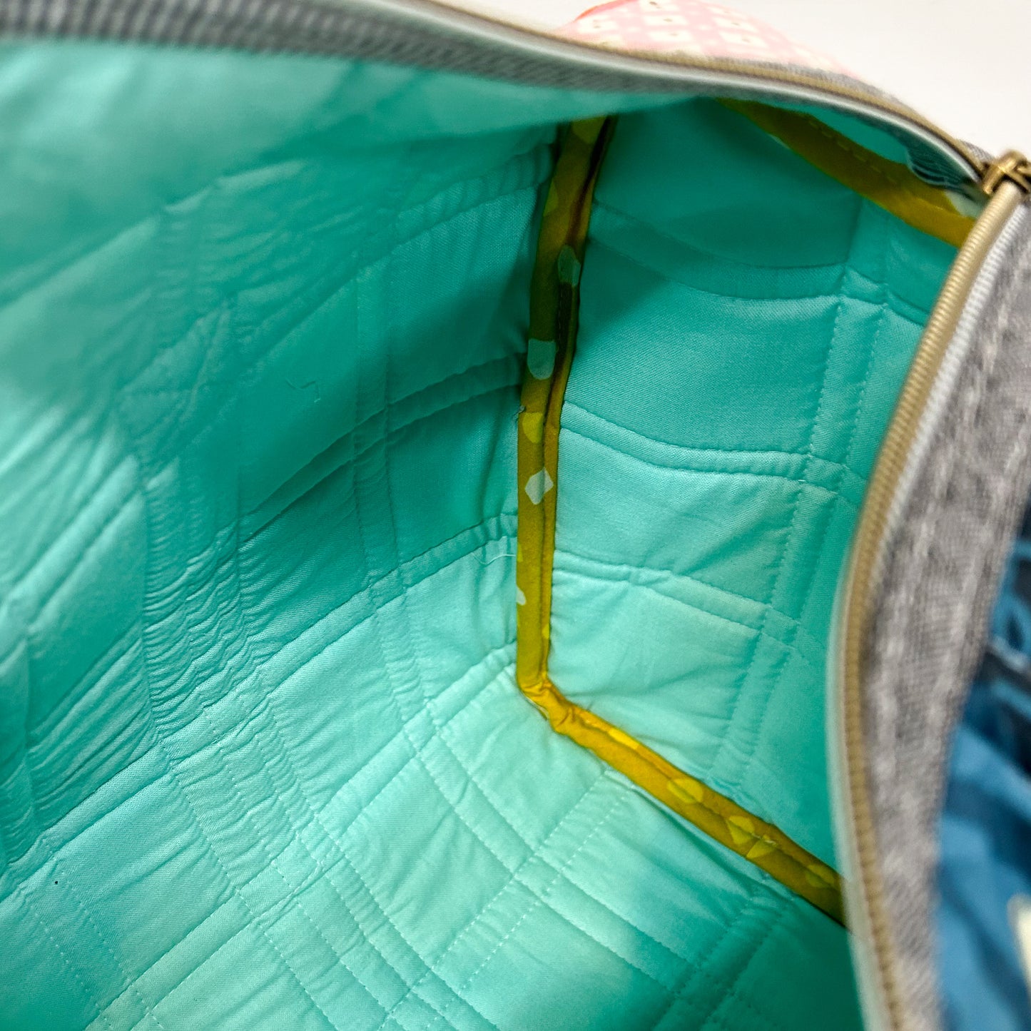 Mini Patchwork Duffle in Teal Reverie