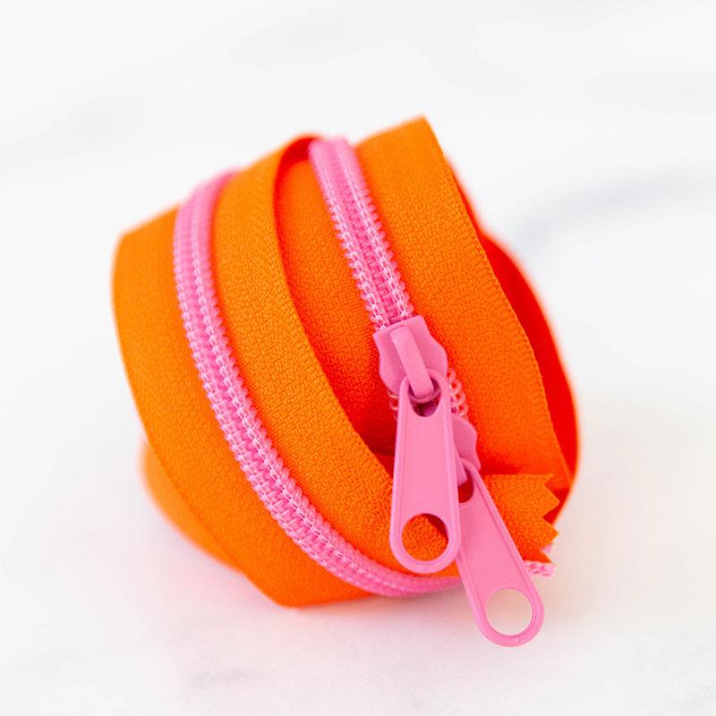 30" Size #5 Double Pull Zipper - Orangetastic | Stitch Supply Co.