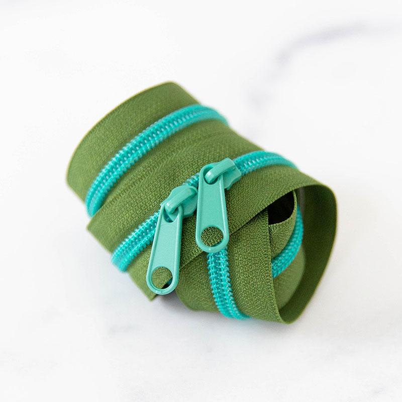 30" Size #5 Double Pull Zipper - Lagoon | Stitch Supply Co.