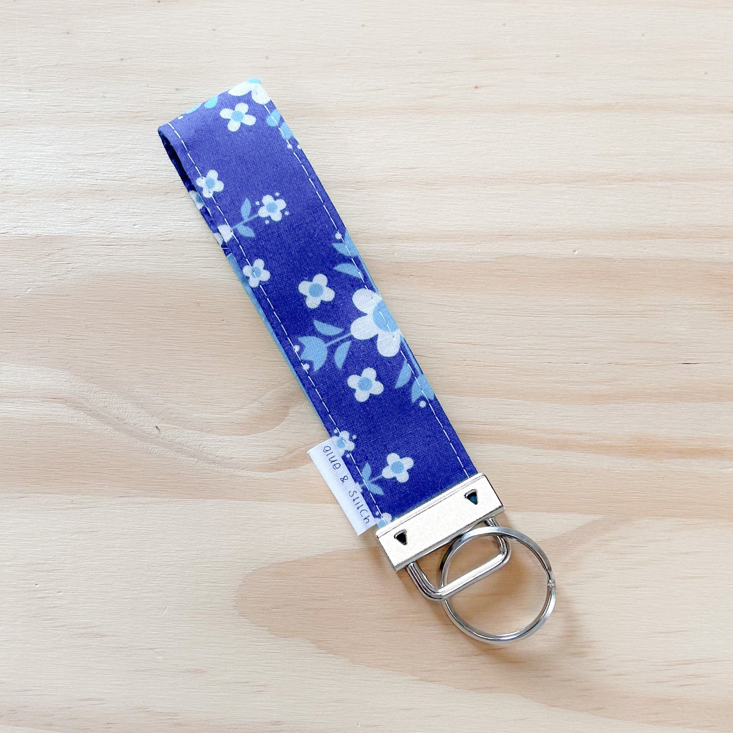 Sugar and Floral in Bluebell Key Fob