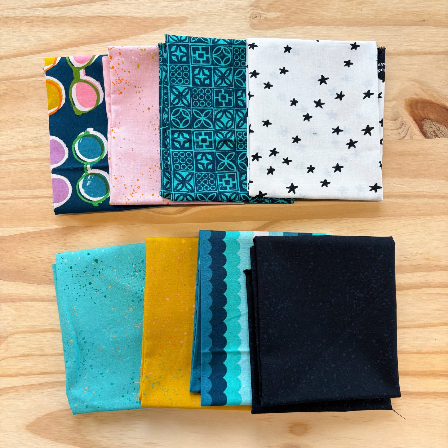 Curated Ruby Star Poolside + Blender Fat Quarter Bundle, Cabana Crush
