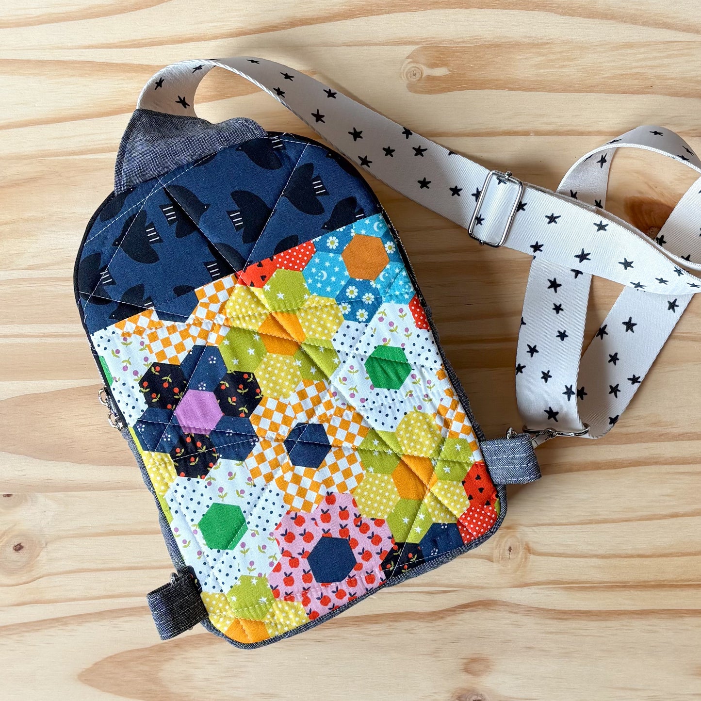 Weekend Sling Bag in Catnap Hexegons