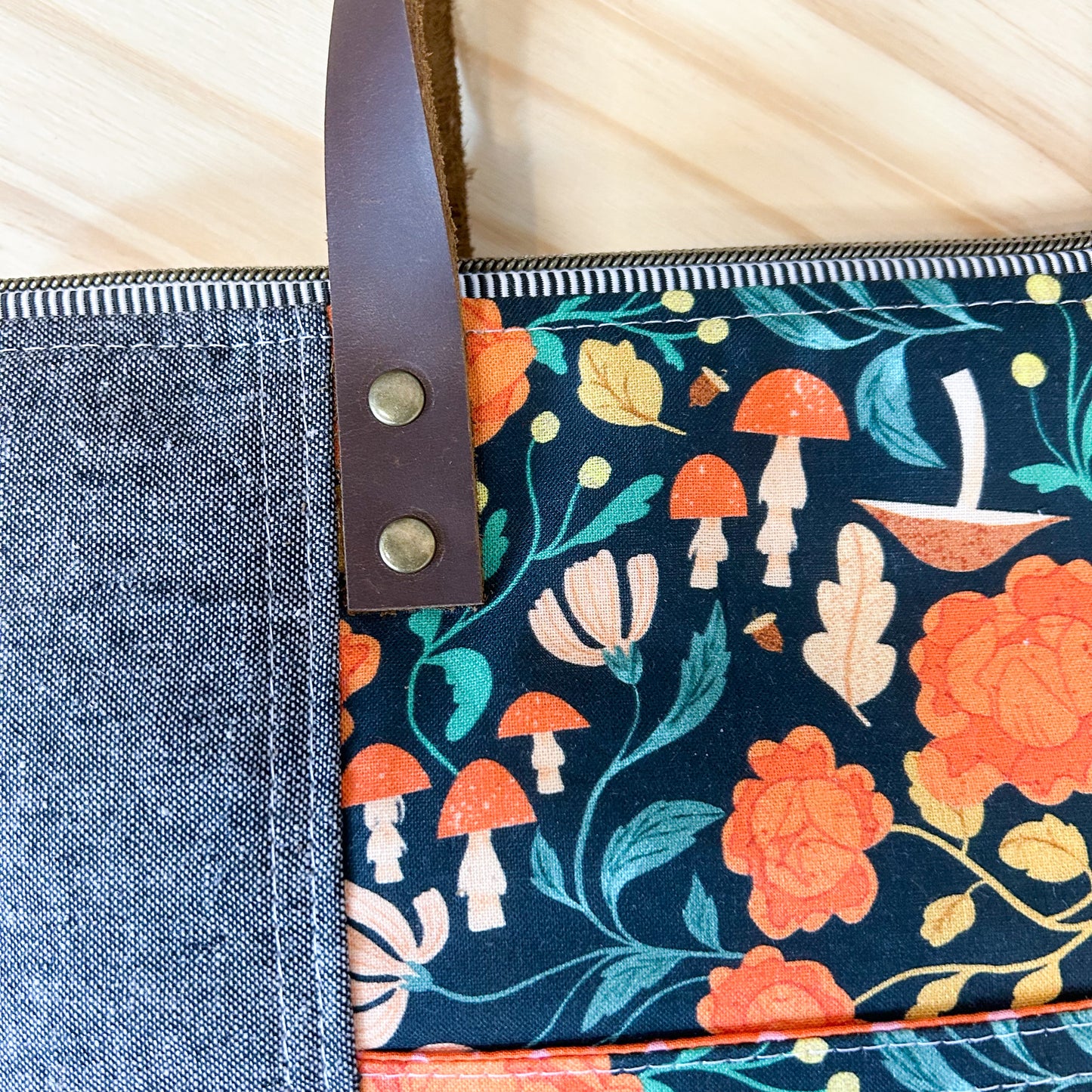 Redwood Tote in Flora and Fauna Autumn Mushroom