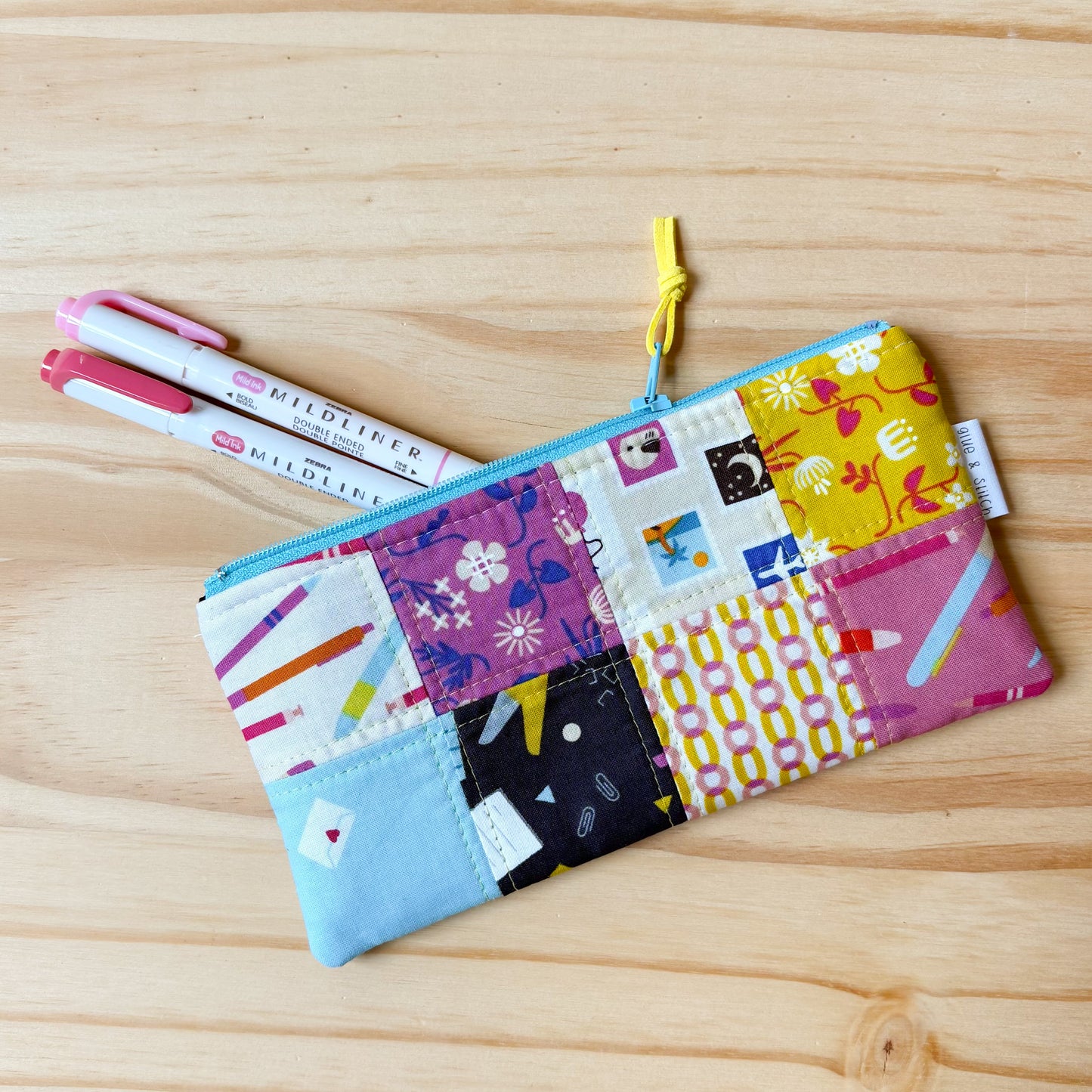 Quilted Patchwork Zip Pouch – Salutations Collection