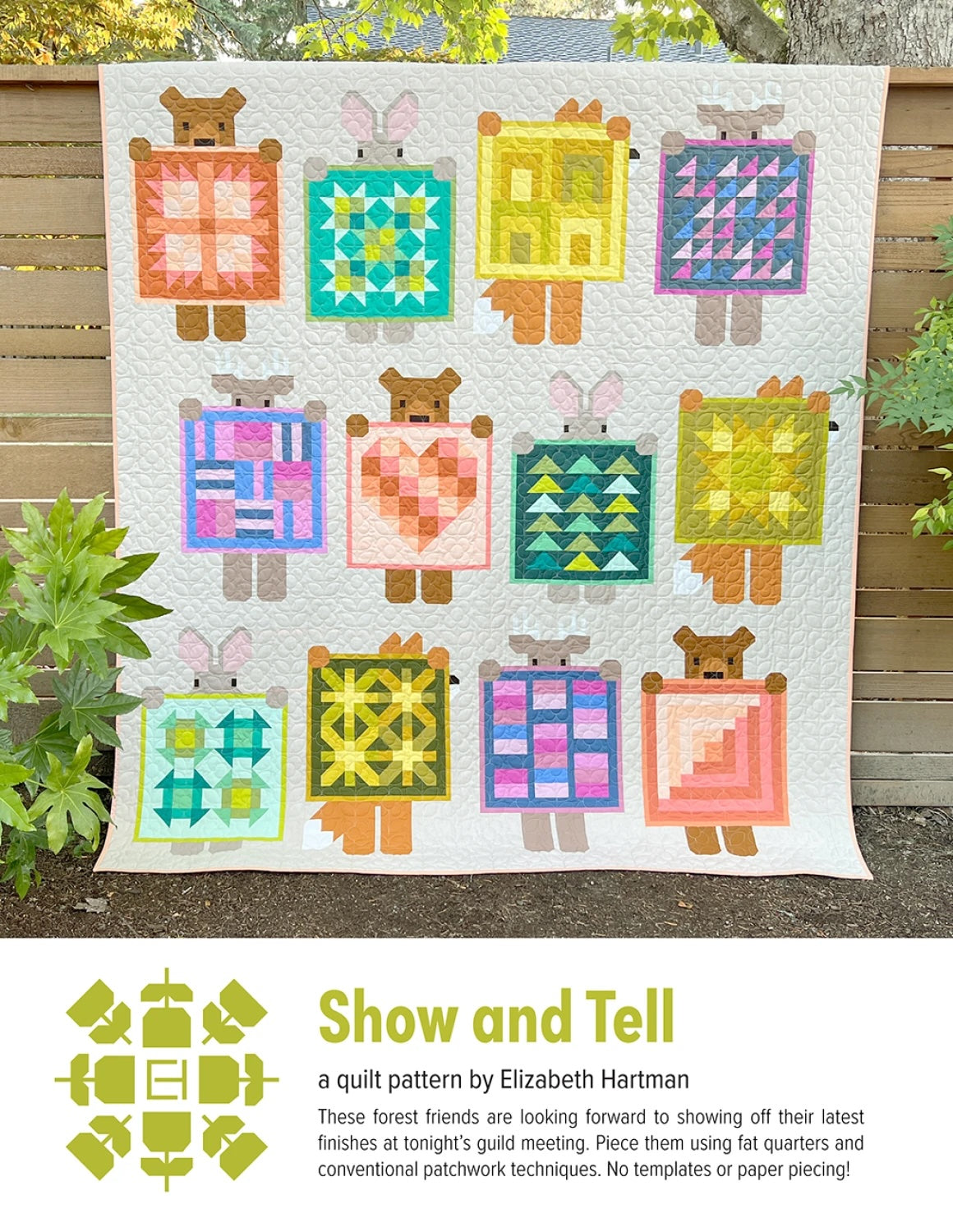 Show and Tell Quilt Pattern, Printed Paper Pattern Only