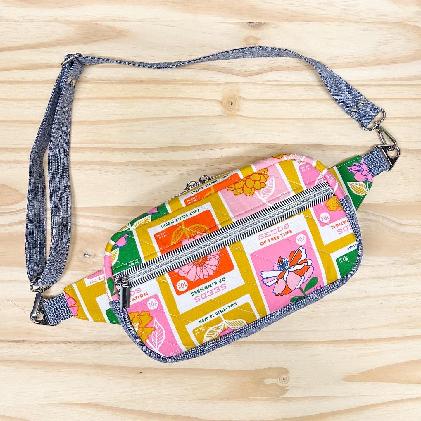 Emerson Crossbody Bag in Yellow Flowerland Seeds of Happiness