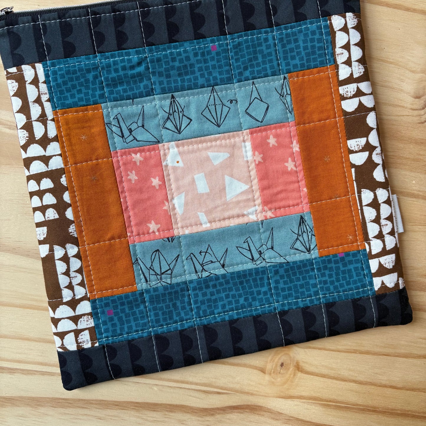 Paper Crane Large Quilted Pouch