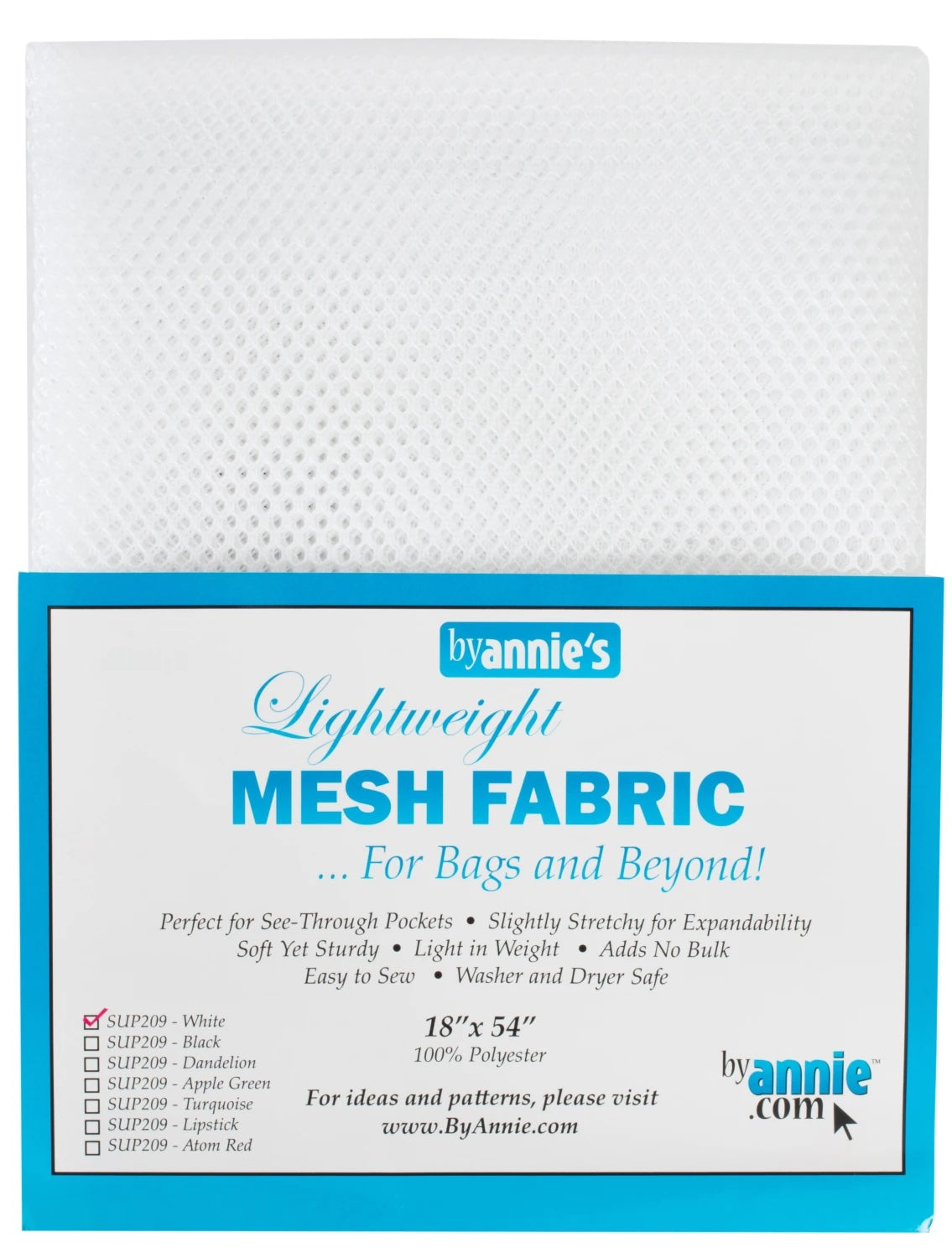 byAnnie's Mesh Lite Weight White 18 in x 54 in
