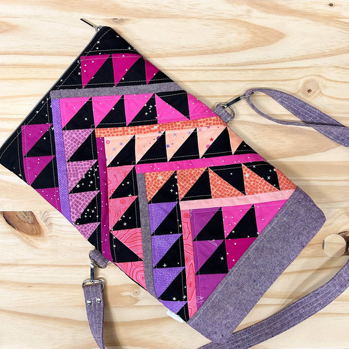 Gather Quilted Fold Over Crossbody Bag