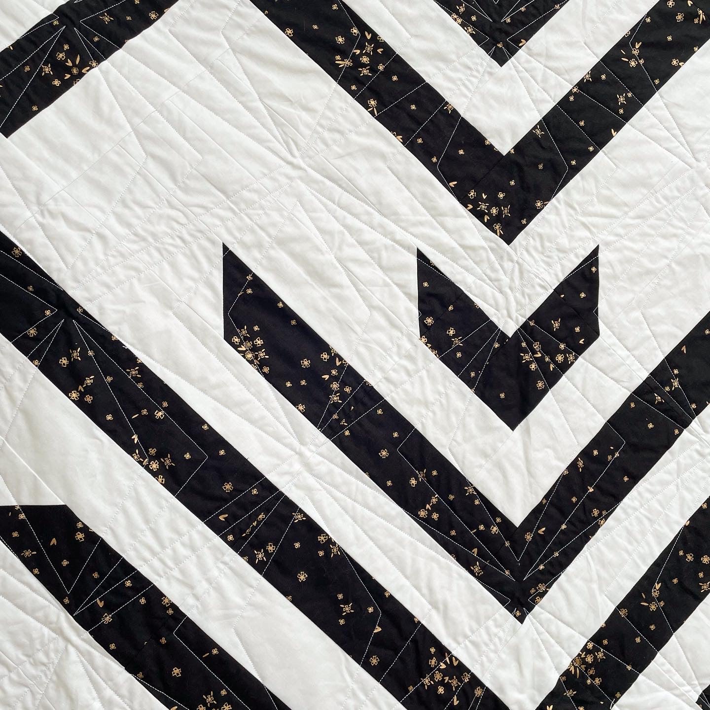 Modern Black and White Homecoming Quilt