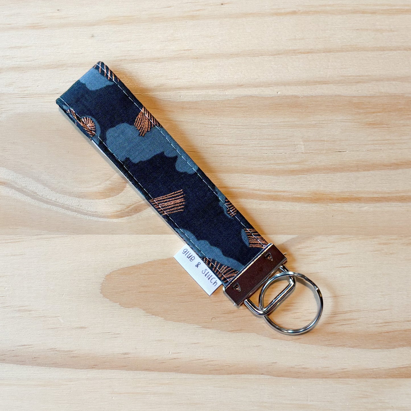 Pink and Gray Mushroom Forager Key Fob