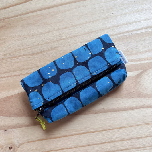 Small Fold Over Clutch in Blue Stones