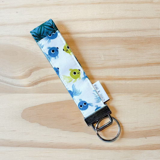 Blue Goldfish Key Fob