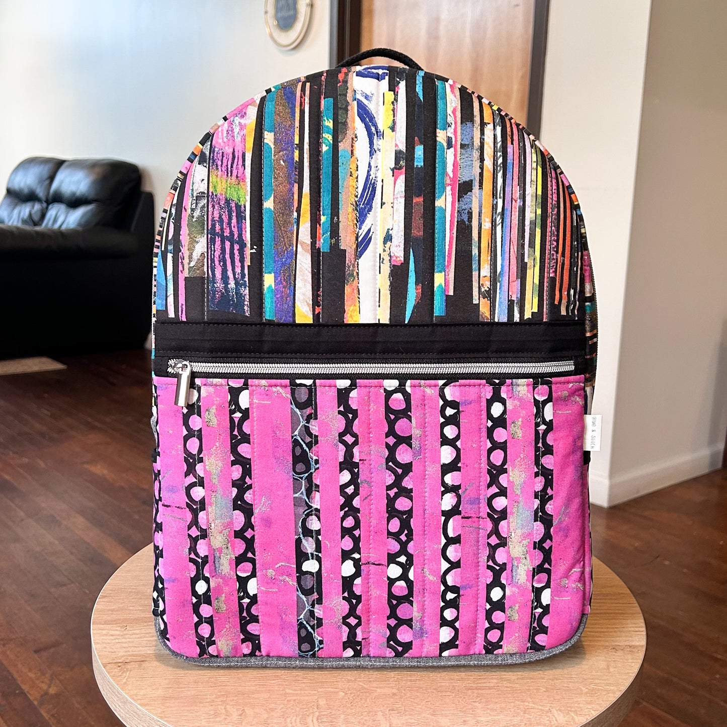 Archie Backpack in Pink and Black Lineage