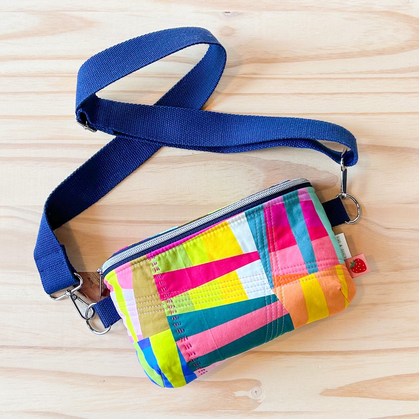 Kaleidoscope Fifth Avenue Bag  with Improv and Hand Quilting