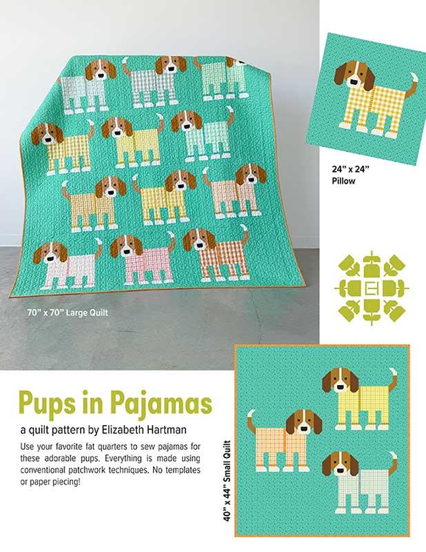 Pups in Pajamas by Elizabeth Hartman - Printed Paper Pattern