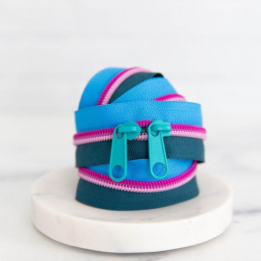 30" Size #5 Double Pull Zipper - Mermaid | Stitch Supply Co.