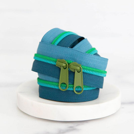 30" Size #5 Double Pull Zipper - Olive Oasis | Stitch Supply Co.