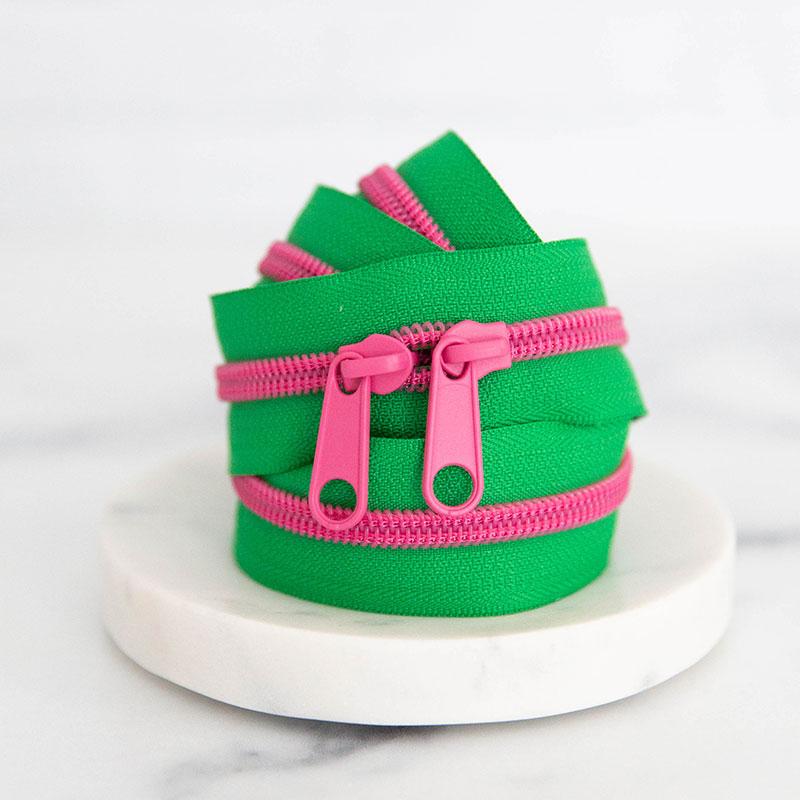 30" Size #5 Double Pull Zipper - Watermelon | Stitch Supply Co.