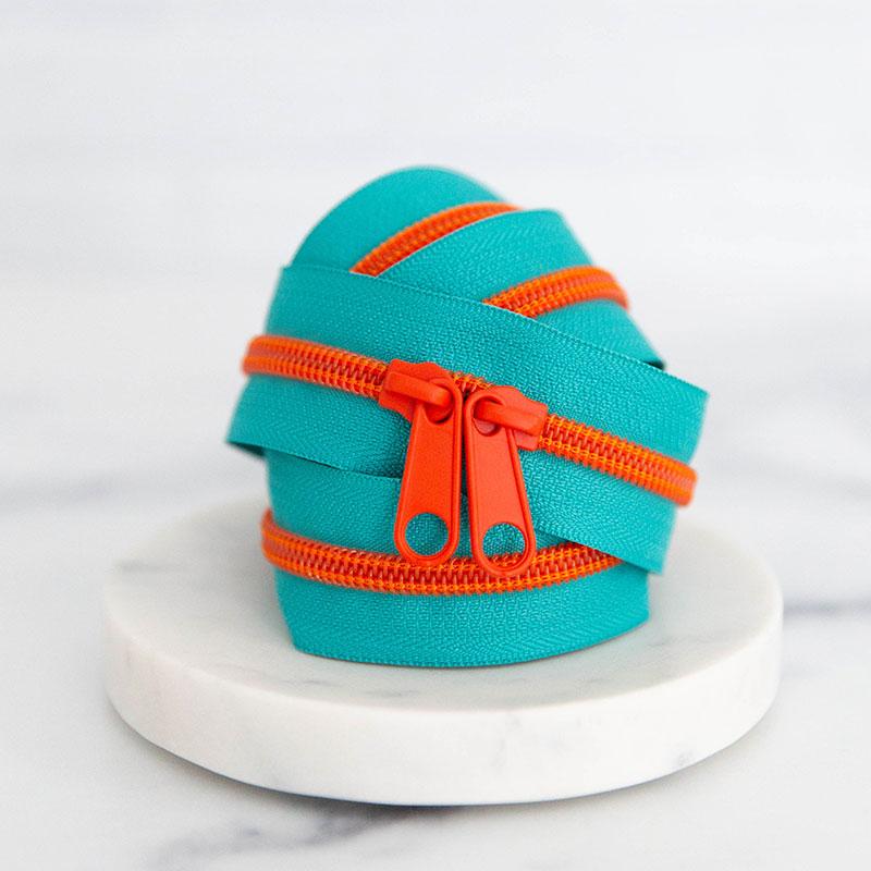 30" Size #5 Double Pull Zipper - Kingfisher | Stitch Supply Co.