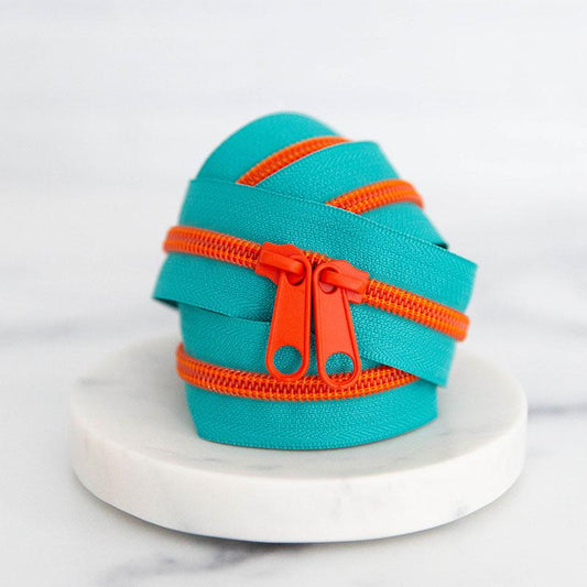 30" Size #5 Double Pull Zipper - Kingfisher | Stitch Supply Co.