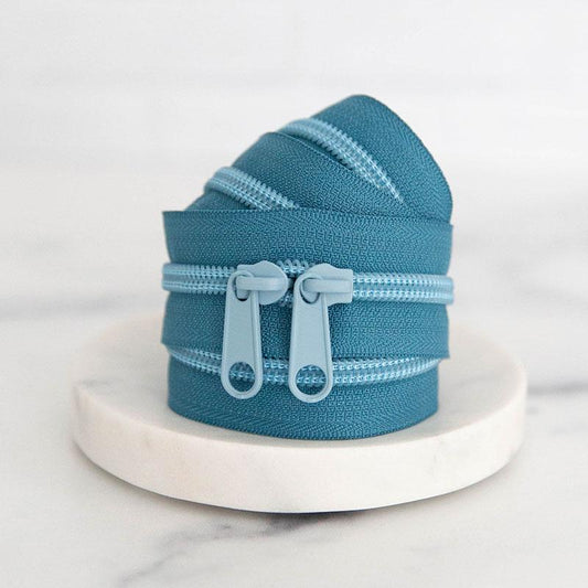 30" Size #5 Double Pull Zipper - Blueprint | Stitch Supply Co.