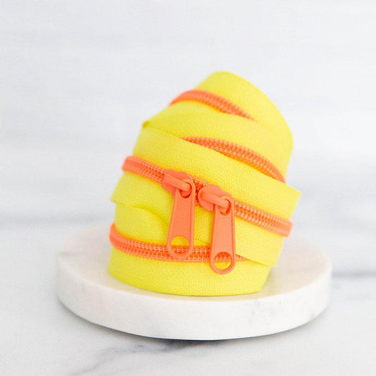 30" Size #5 Double Pull Zipper - Highlighter | Stitch Supply Co.
