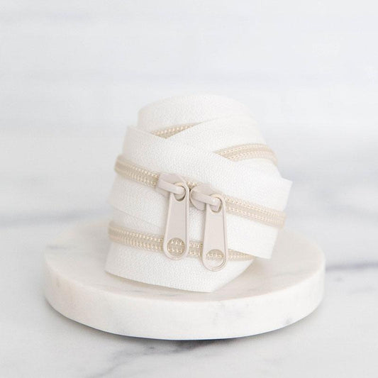 30" Size #5 Double Pull Zipper - Porcelain | Stitch Supply Co.