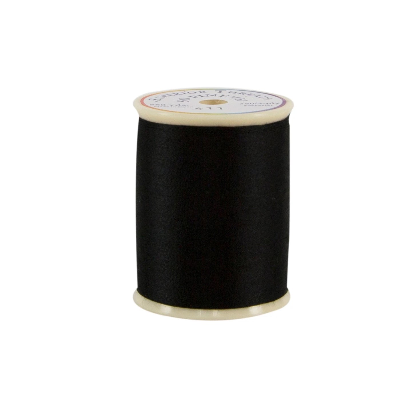 So Fine! 50wt Polyester Thread, Black, 550 yds, #411