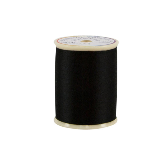 So Fine! 50wt Polyester Thread, Black, 550 yds, #411