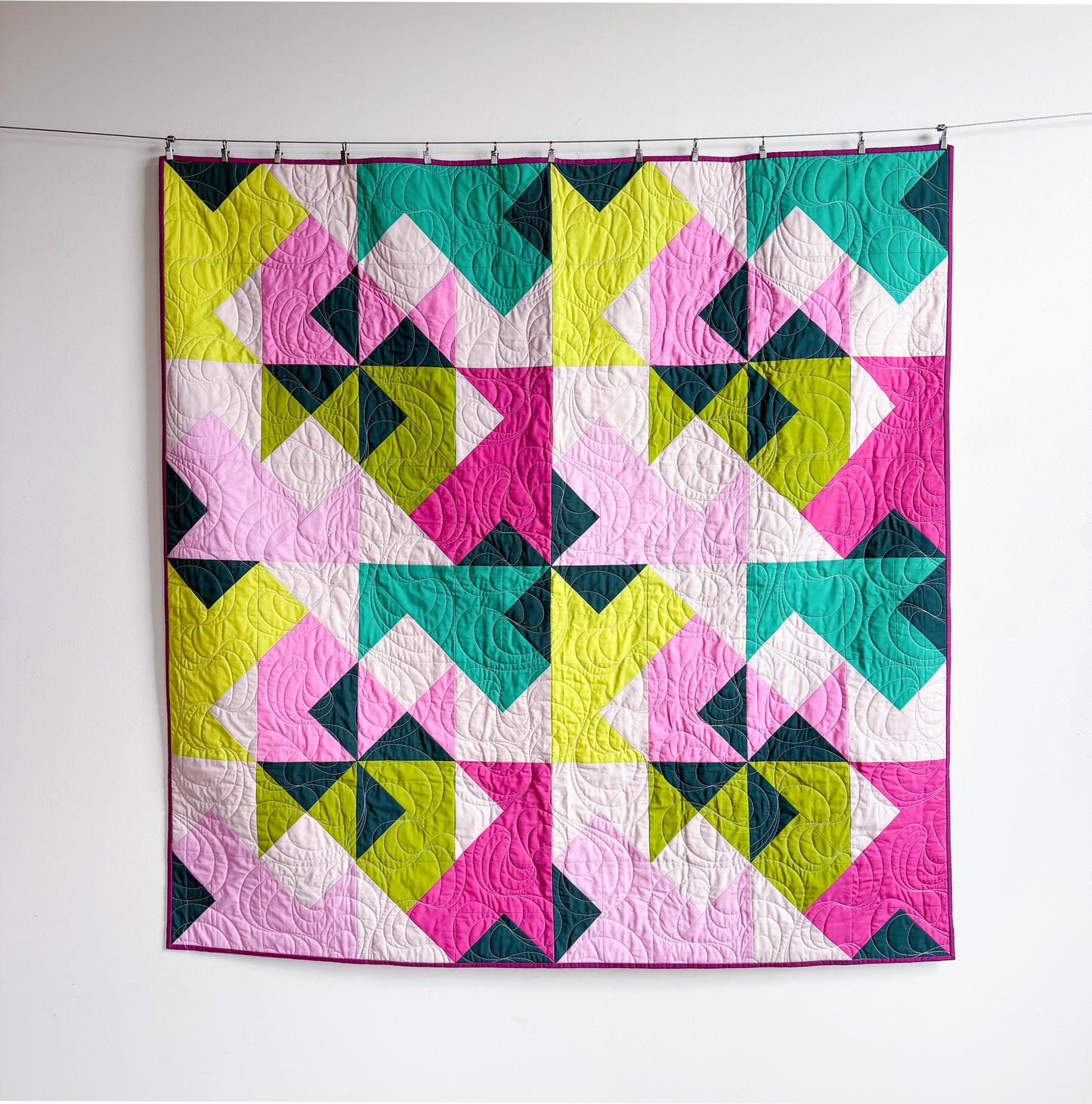 Wind Tunnel in Confetti - Baby Quilt