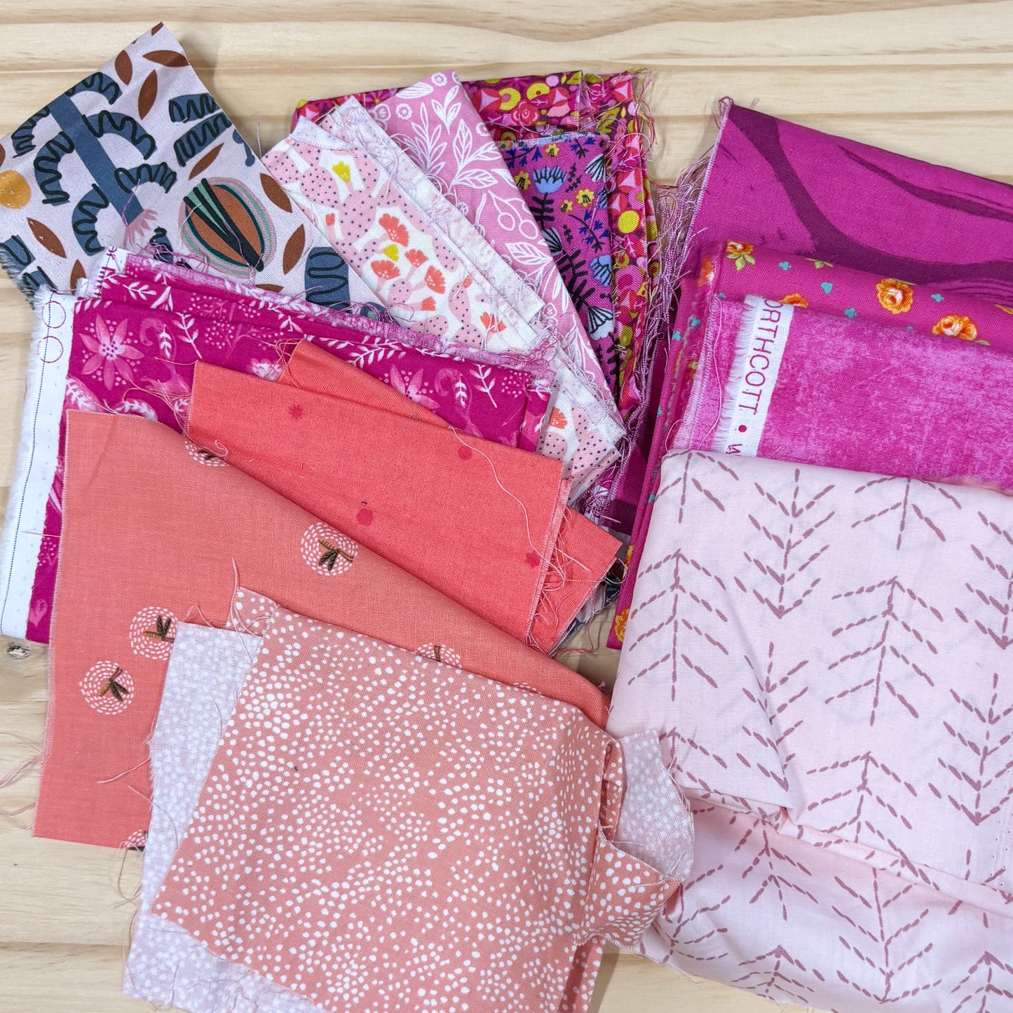 Fabric Destash Scrap Quilting Cotton Bundles, Pre-Made and Sold by Weight - Volume 2